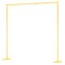 Square Gold Metal Backdrop Stand 8 x 8 ft Easy Assembly Party Arch Frame